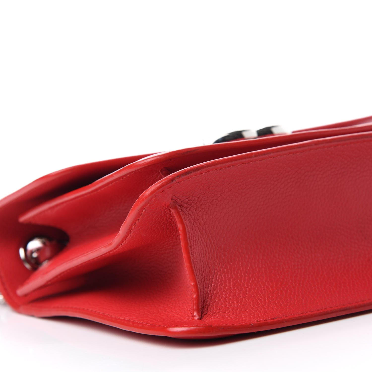 Chanel Grained Calfskin Quilted Small CC Box Flap Red 6 of 12