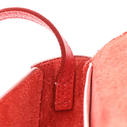 Celine Grained Shiny Calfskin Strap Clutch Scarlet 14 of 18