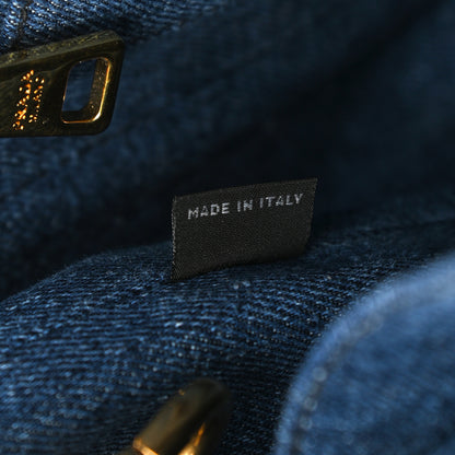 Prada Denim Small Logo Tote Bleu 9 of 10
