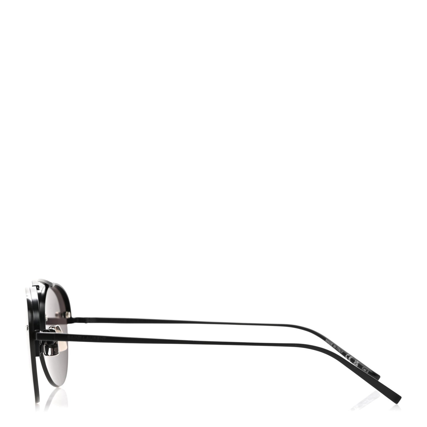 Metal Round Aviator SL 575 Sunglasses Black