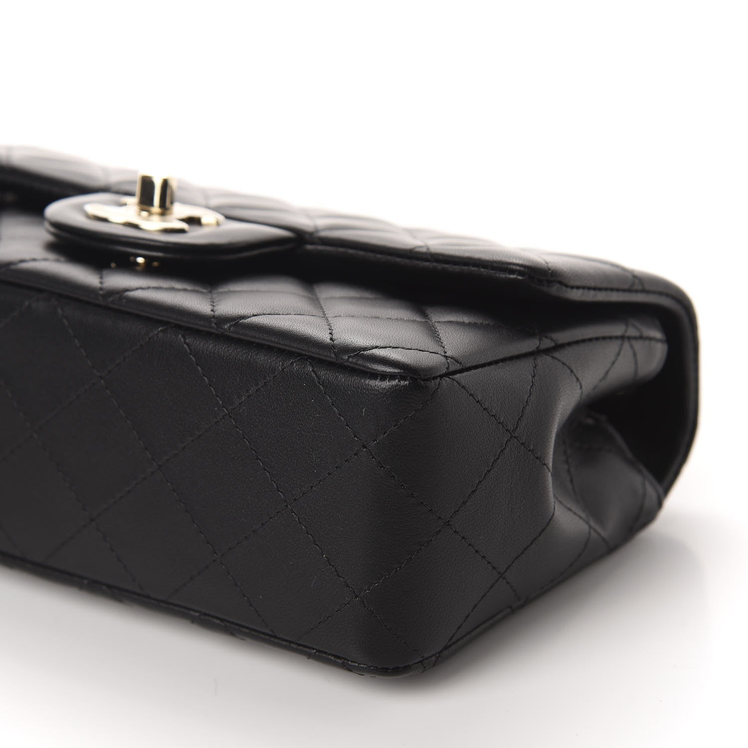 Chanel Lambskin Quilted Mini Rectangular Flap Black 7 of 11