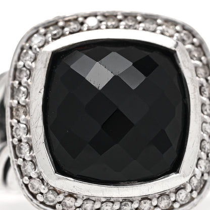 David Yurman Sterling Silver Diamond Black Onyx 11mm Albion Ring 52 6 6 of 6
