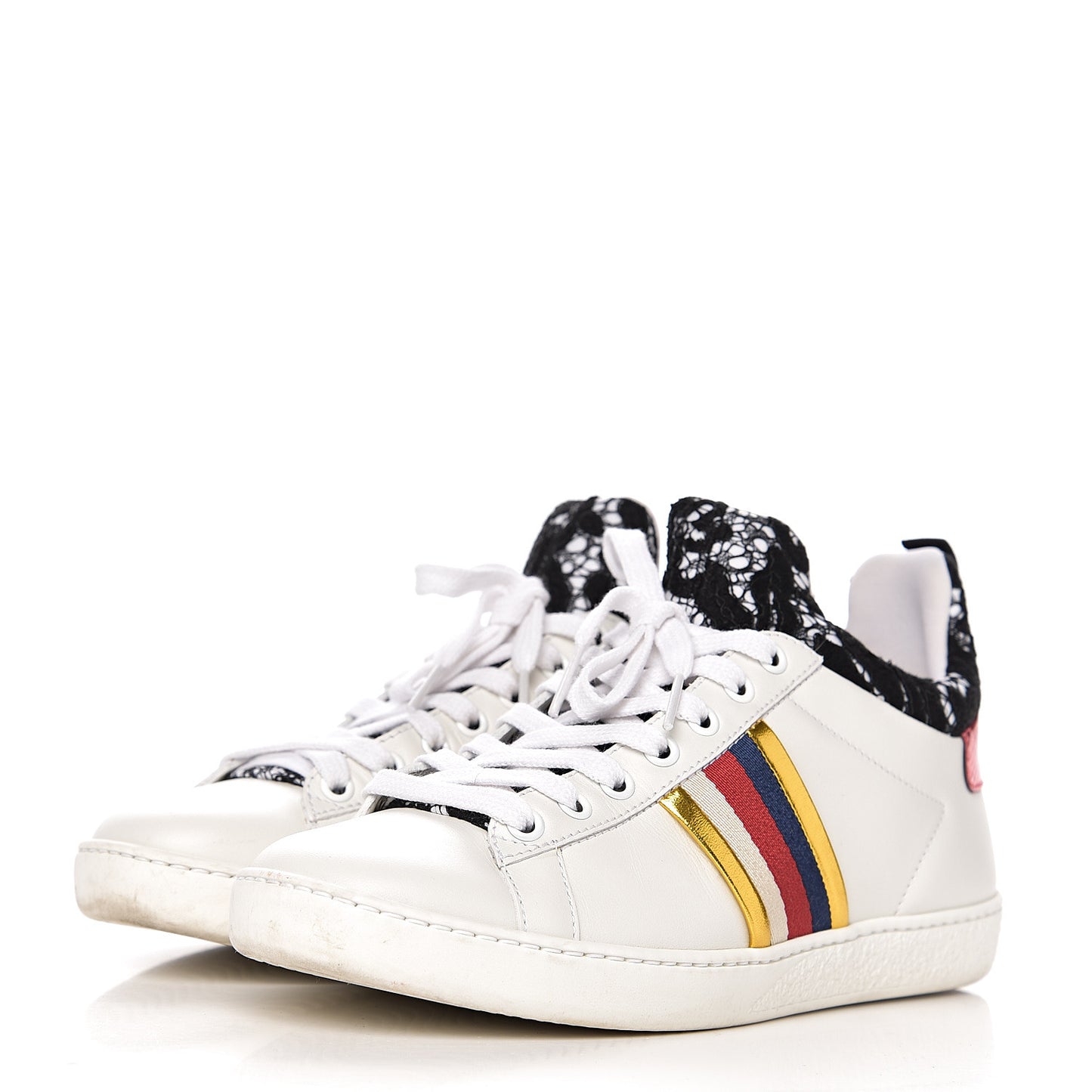 Calfskin Lace Ayers Sylvie Web New Womens Ace High Top Sneakers 35.5 White