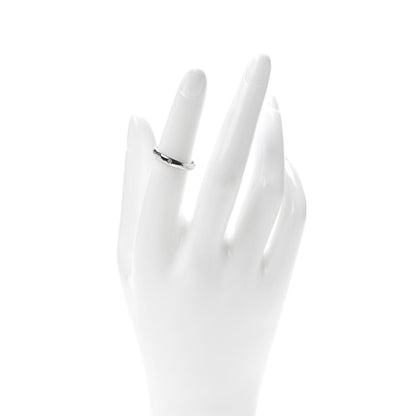 Tiffany Platinum Diamond 3mm Notes Ring 50 5.5 2 of 5