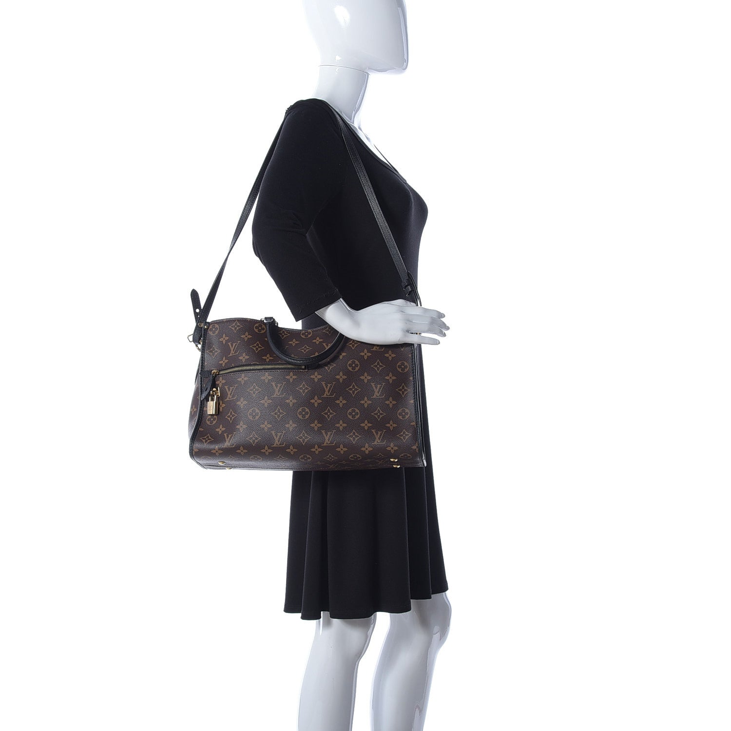 Louis Vuitton Monogram Popincourt MM Black 2 of 9