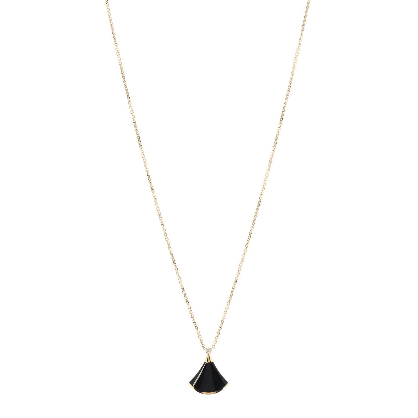18K Rose Gold Diamond Black Onyx Divas' Dream Pendant Necklace