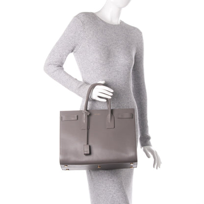 Saint Laurent Calfskin Large Sac De Jour Carryall Grey 2 of 7