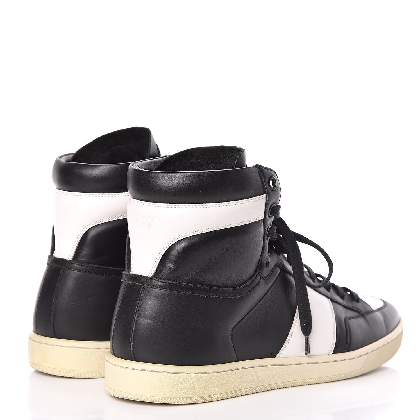 Calfskin Mens Court Classic SL/10H High Top Sneakers 43 Black White