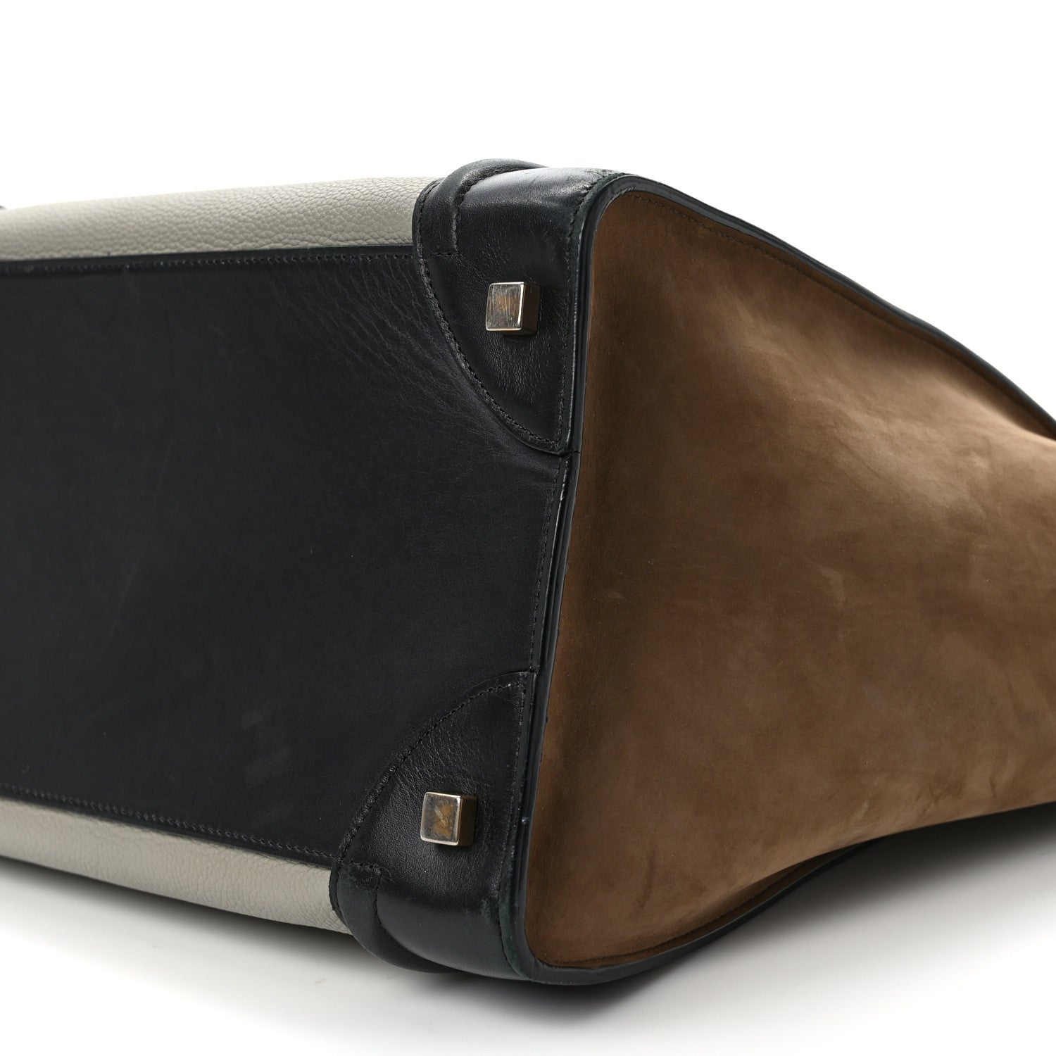 Celine Baby Grained Calfskin Nubuck Mini Tri-Color Luggage Khaki 8 of 11