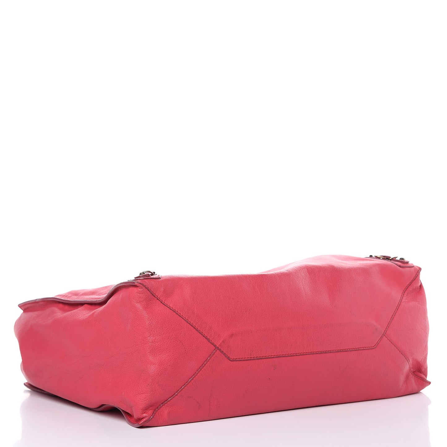 Veau Papier A4 Zip Around Tote Rouge Grenade