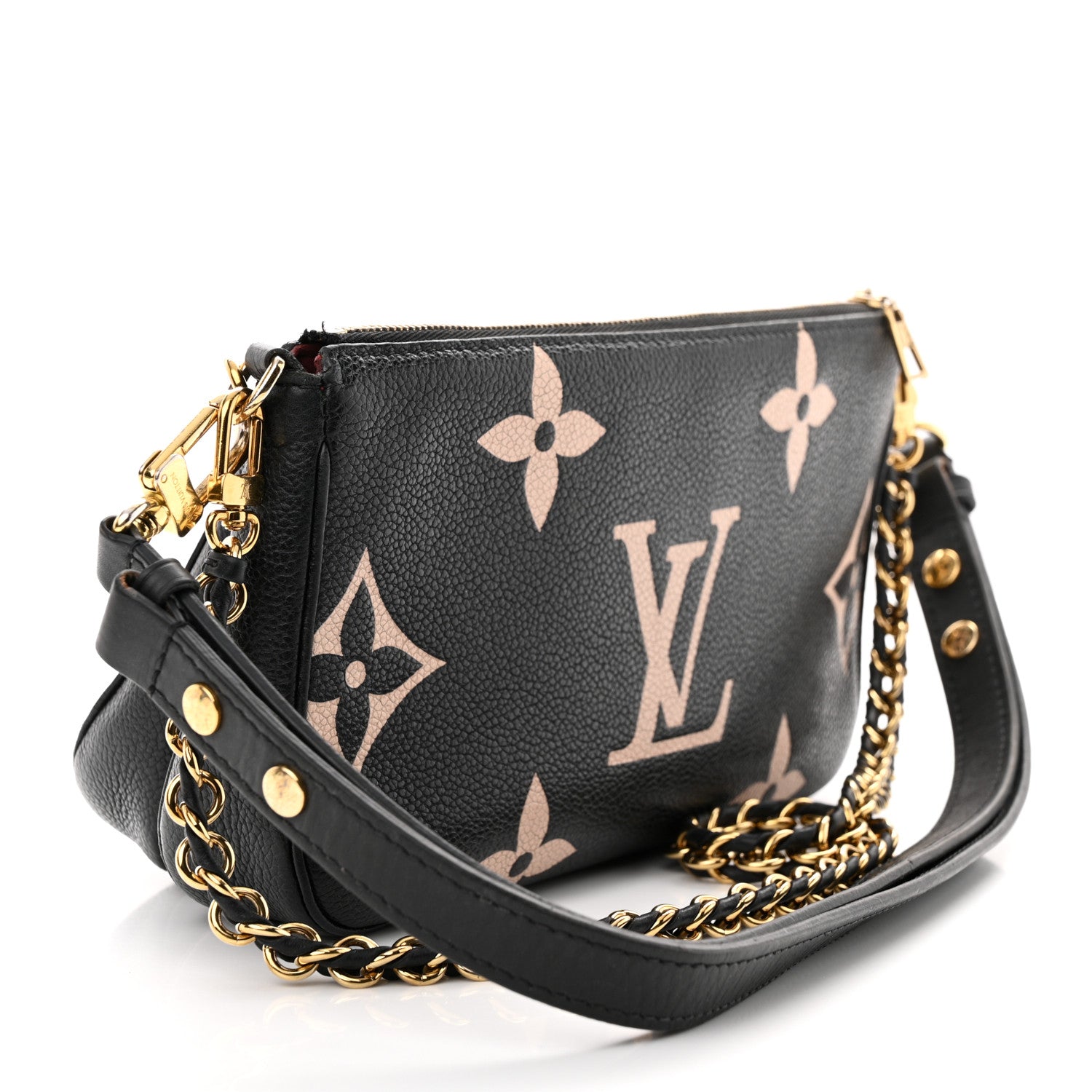 Louis Vuitton Empreinte Monogram Giant Multi Pochette Accessories Black Beige 3 of 14