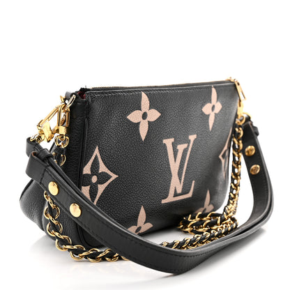 Louis Vuitton Empreinte Monogram Giant Multi Pochette Accessories Black Beige 3 of 14