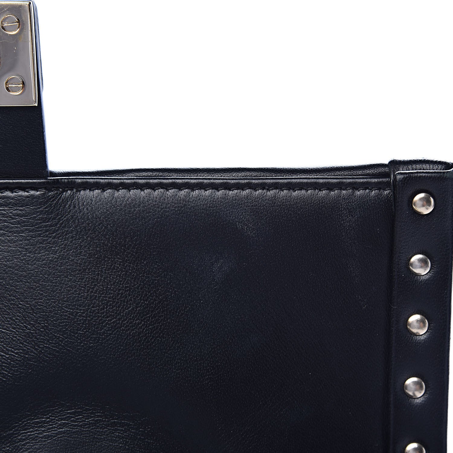 Valentino Garavani Lambskin VLTN Print Candystud Top Handle Bag Black 9 of 12