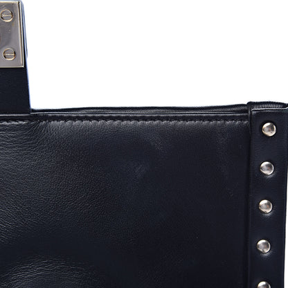 Valentino Garavani Lambskin VLTN Print Candystud Top Handle Bag Black 9 of 12