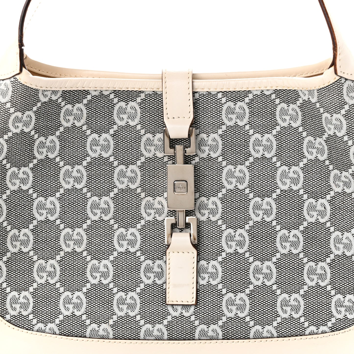 Monogram Web Small Jackie O Hobo White Grey