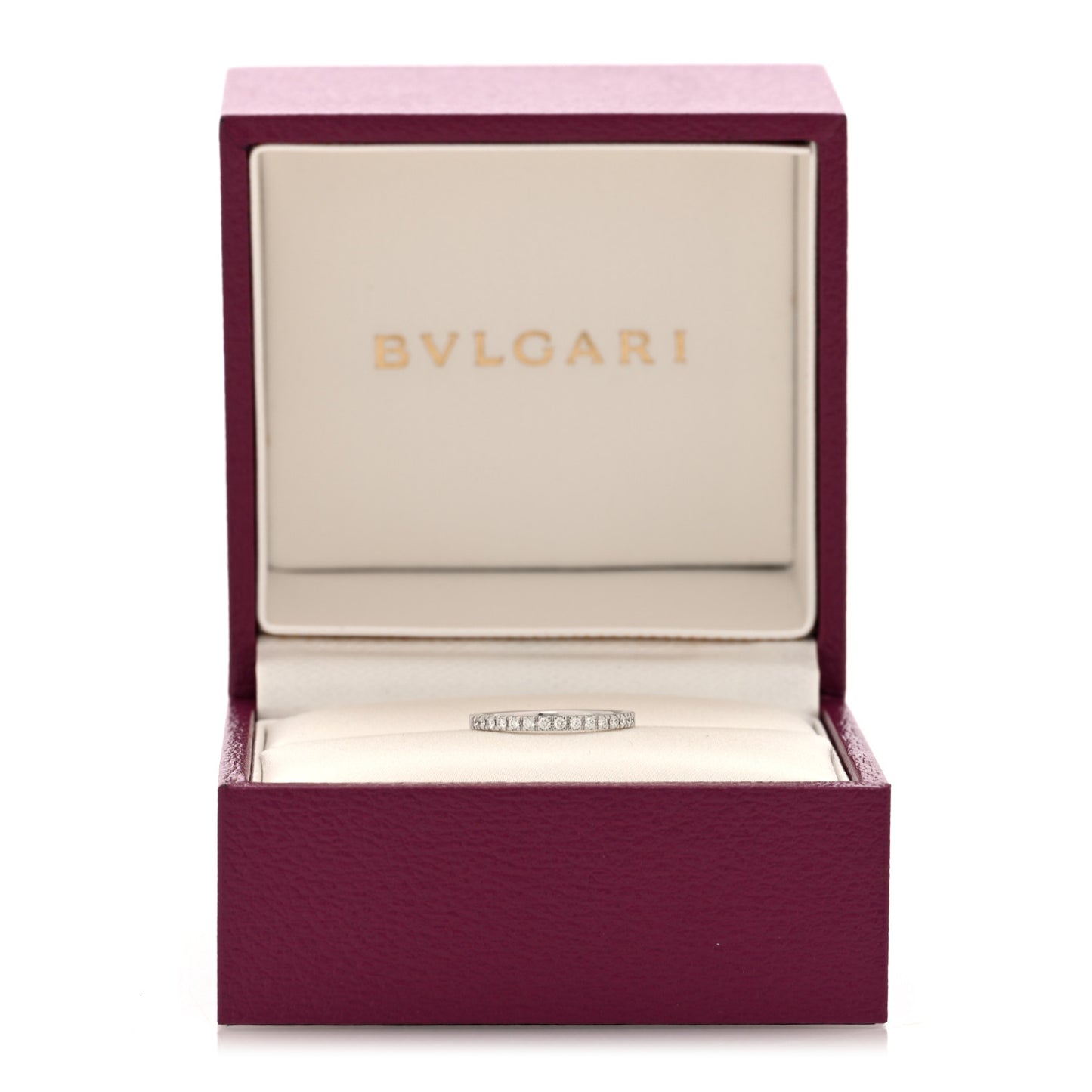 18K White Gold Diamond Roma Amor Wedding Band Ring 46 3.75