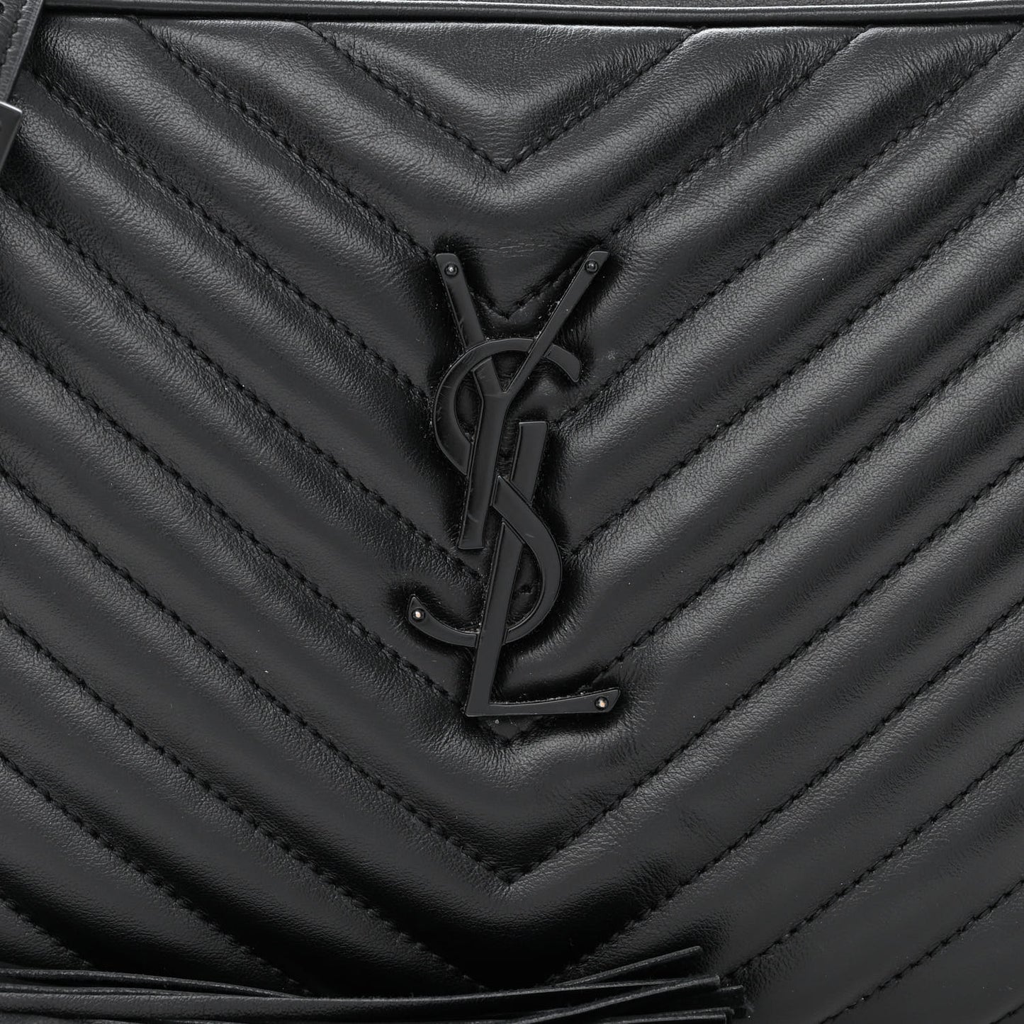 Calfskin Matelasse Monogram Monochrome Lou Camera Bag Black