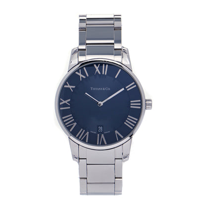Tiffany Stainless Steel 37mm Atlas 2-Hand Quartz Watch Blue Azure 1 of 5