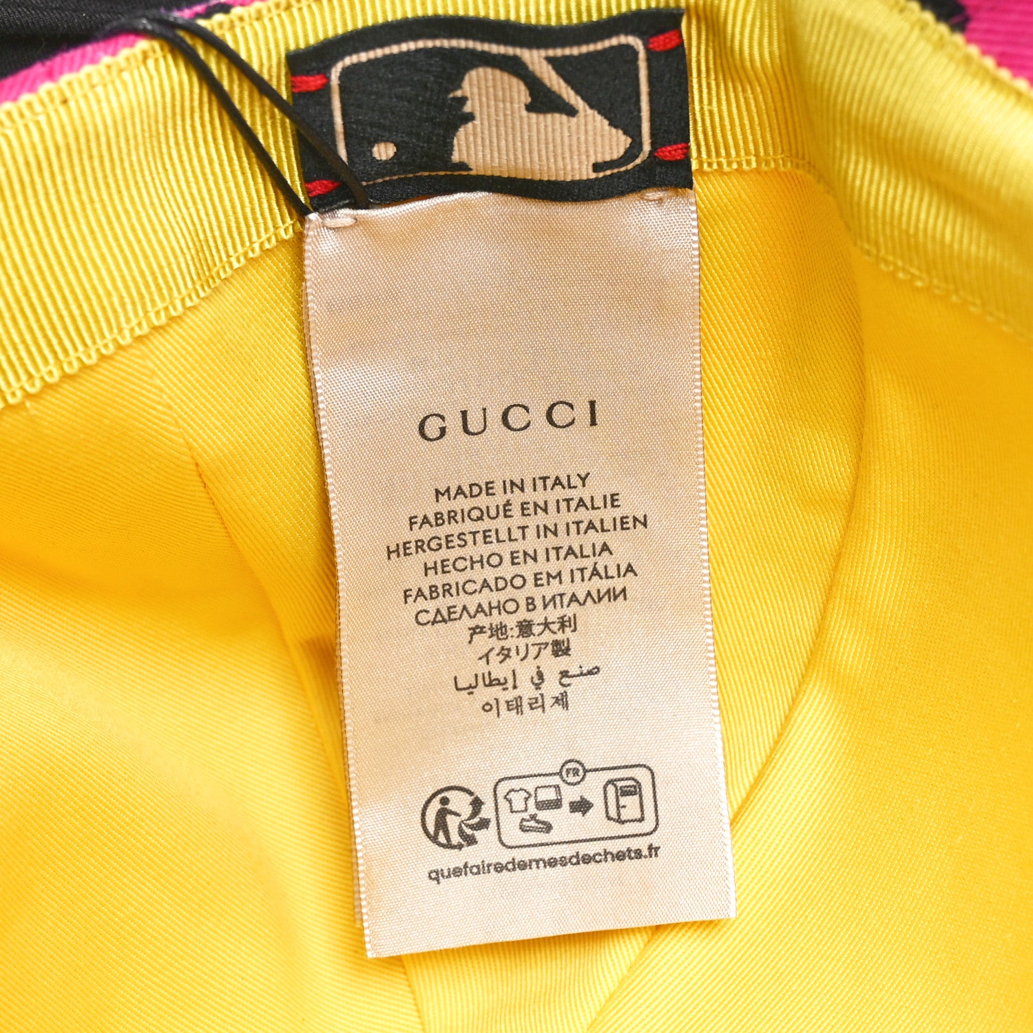 Gucci x MLB Drill Leopard Printed NY Mets Baseball Hat M Fucsia Multicolor 15 of 17