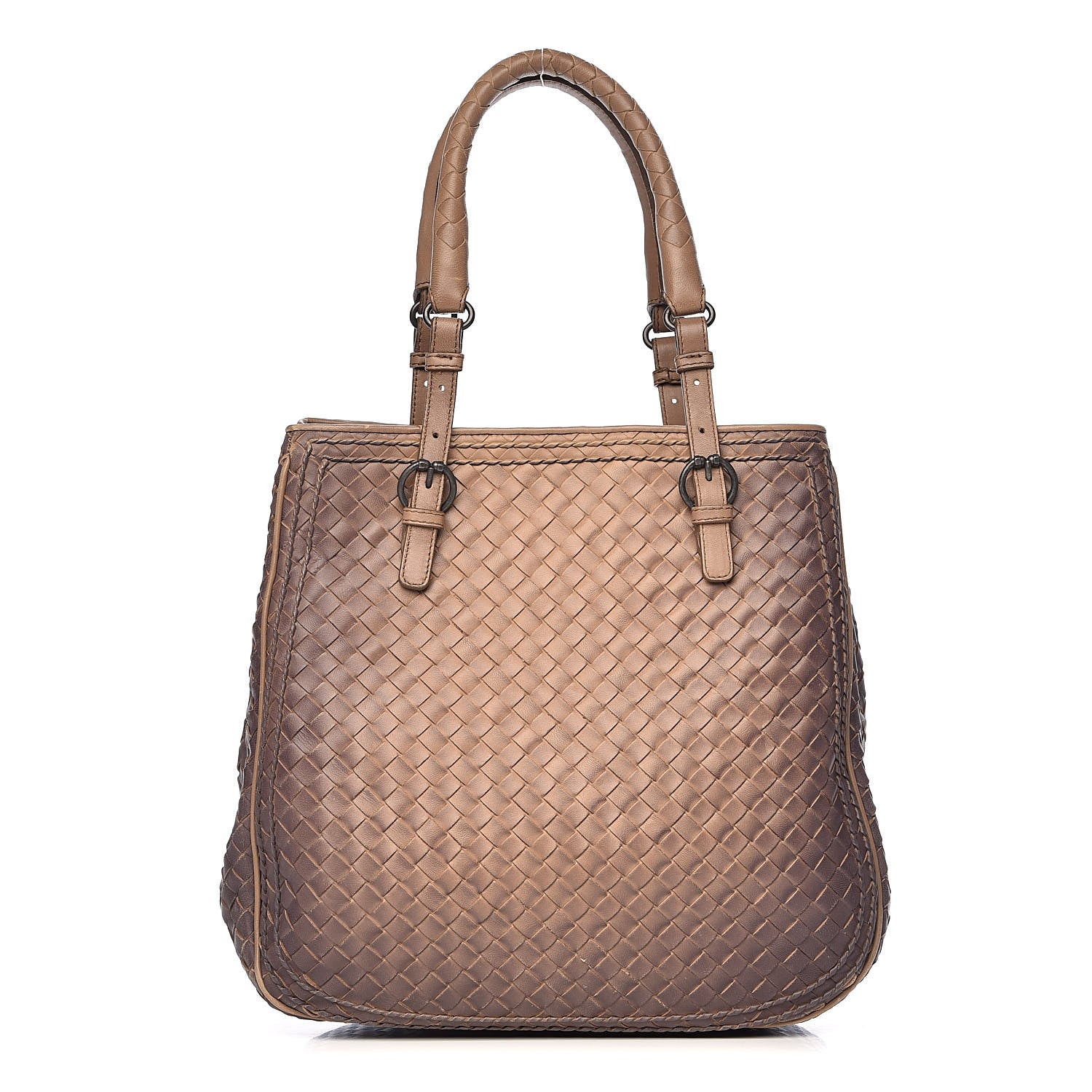 Bottega Veneta Nappa Intrecciato Ombre Shoulder Bag Camel 1 of 12