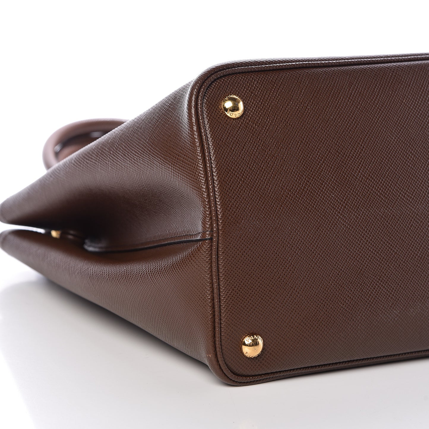 Saffiano Cuir Large Double Bag Cacao