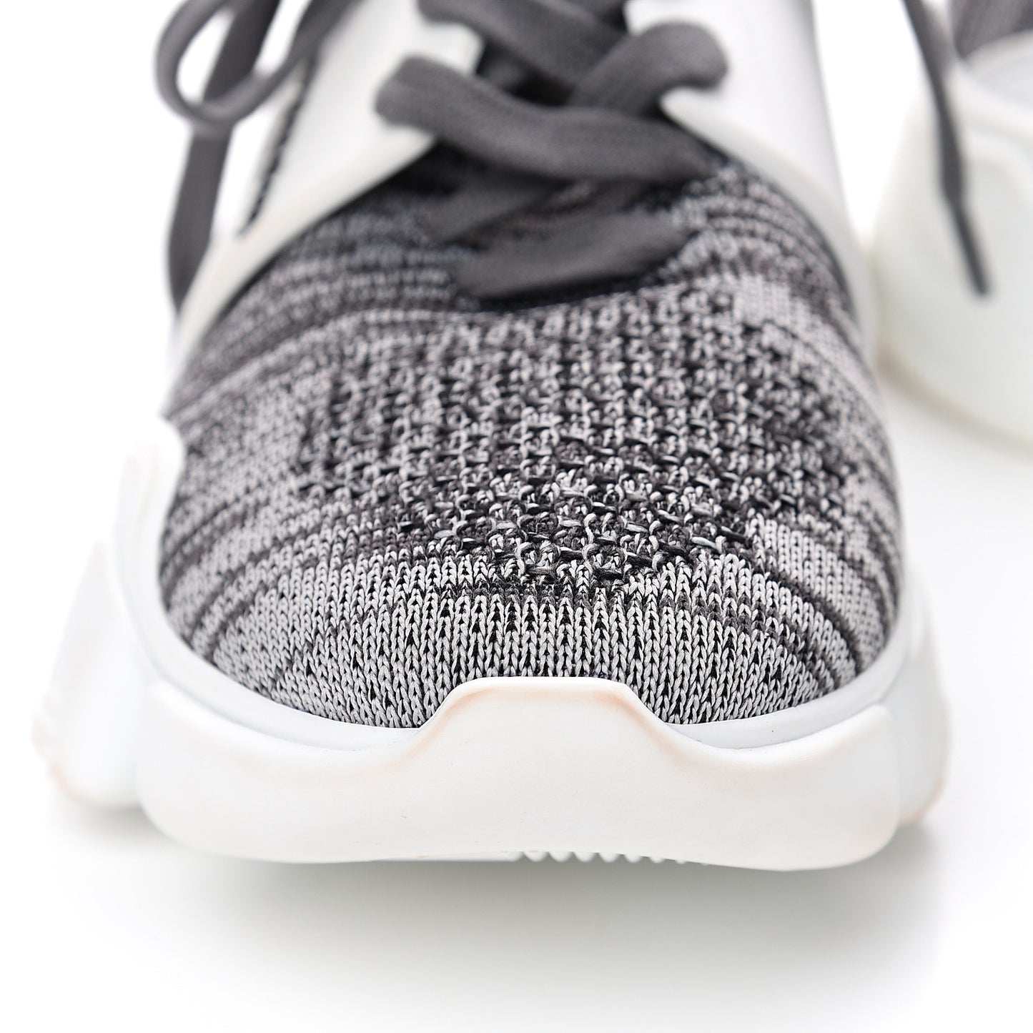 Calfskin Neoprene Jaw Low Sneakers 36 Grey