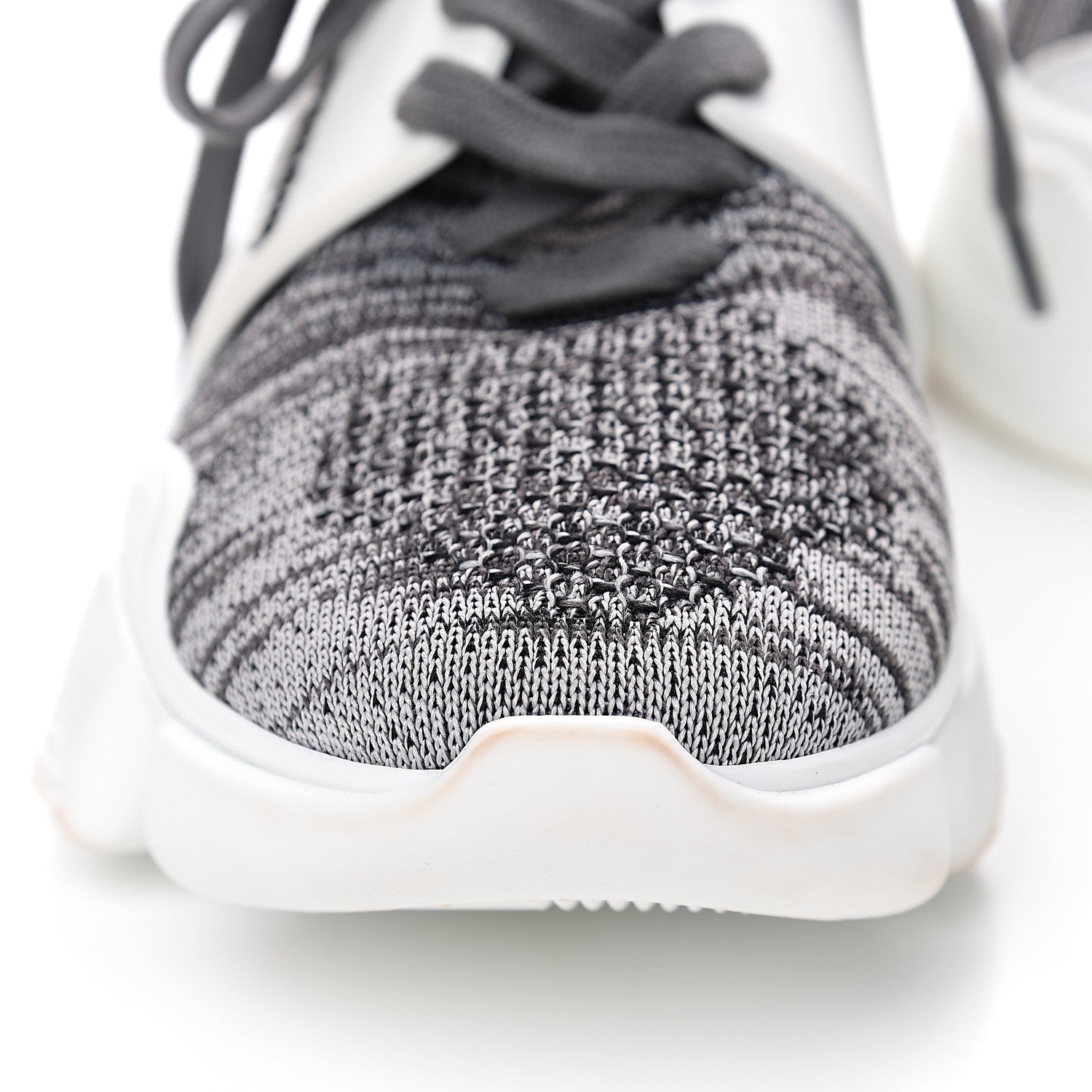 Givenchy Calfskin Neoprene Jaw Low Sneakers 36 Grey 8 of 9