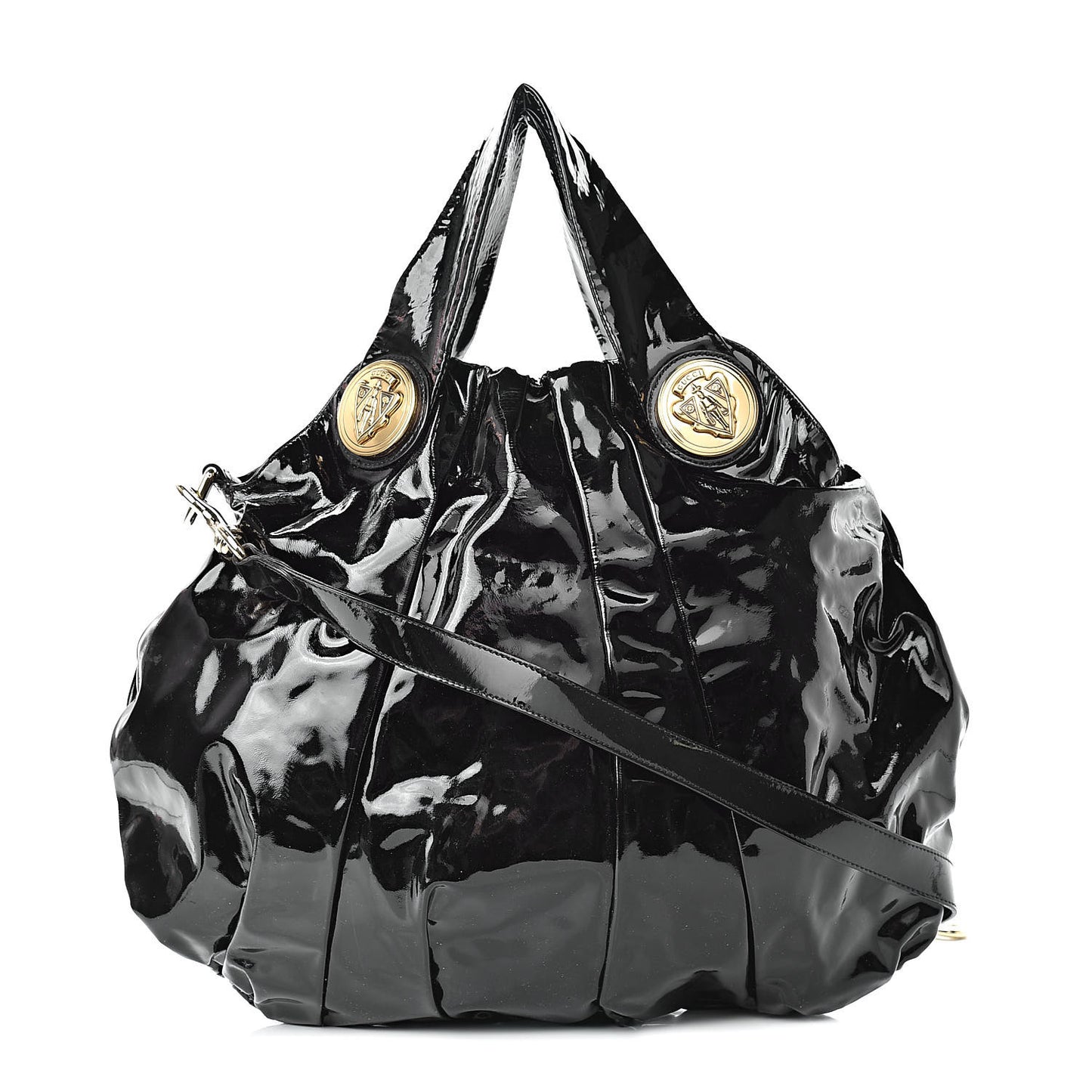 Patent Medium Hysteria Top Handle Bag Black