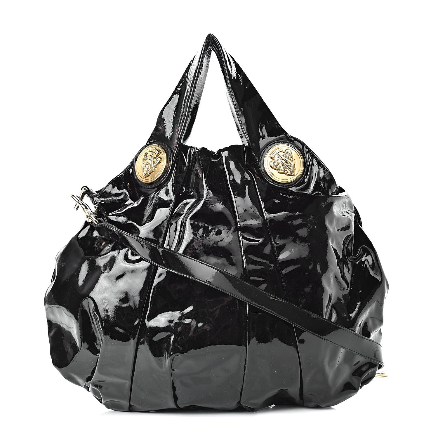 Gucci Patent Medium Hysteria Top Handle Bag Black 1 of 14