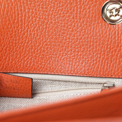 Gucci Dollar Calfskin Interlocking G Shoulder Bag Sun Orange 9 of 10