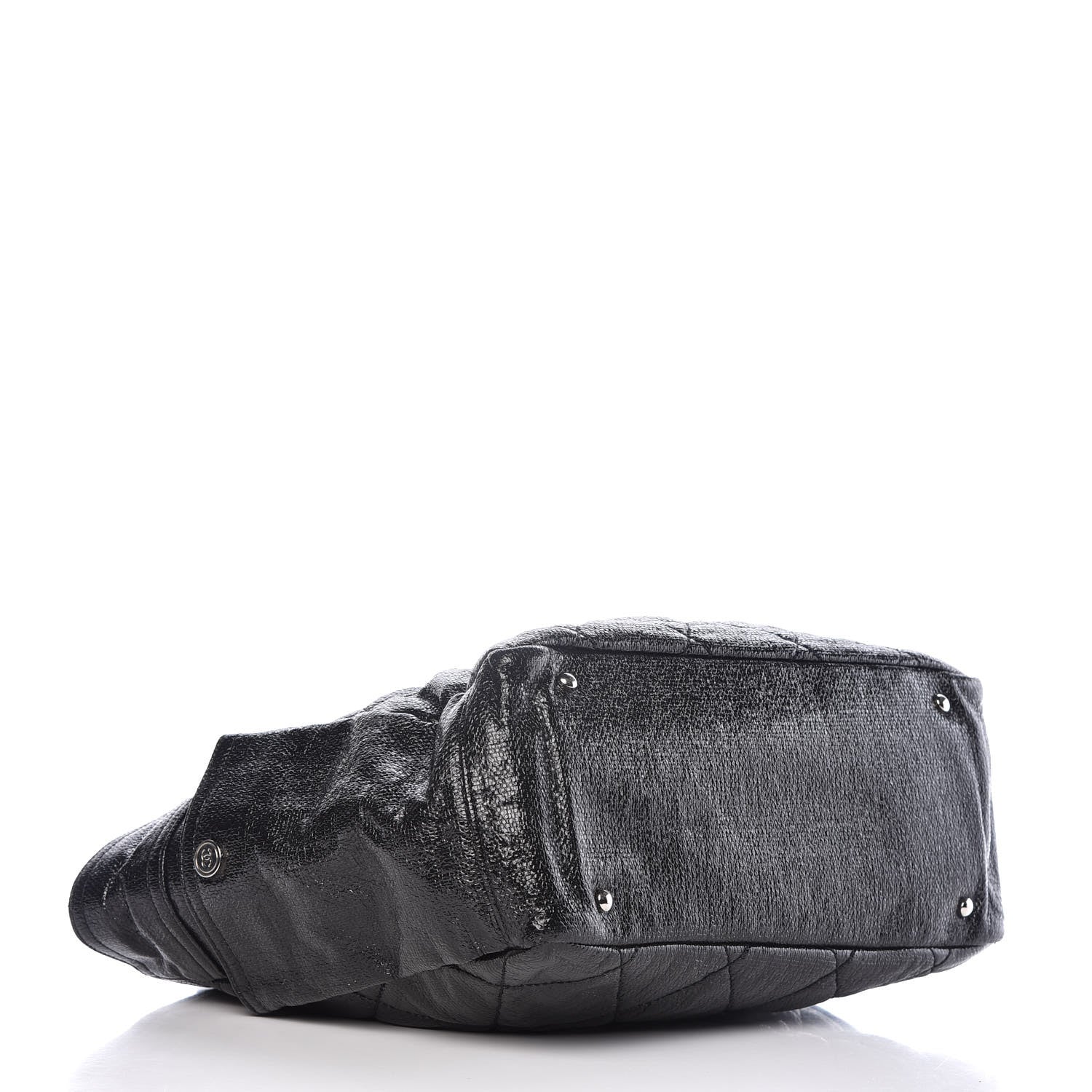 Chanel Coated Canvas Quilted Large Paris Biarritz Tote Black 4 of 9