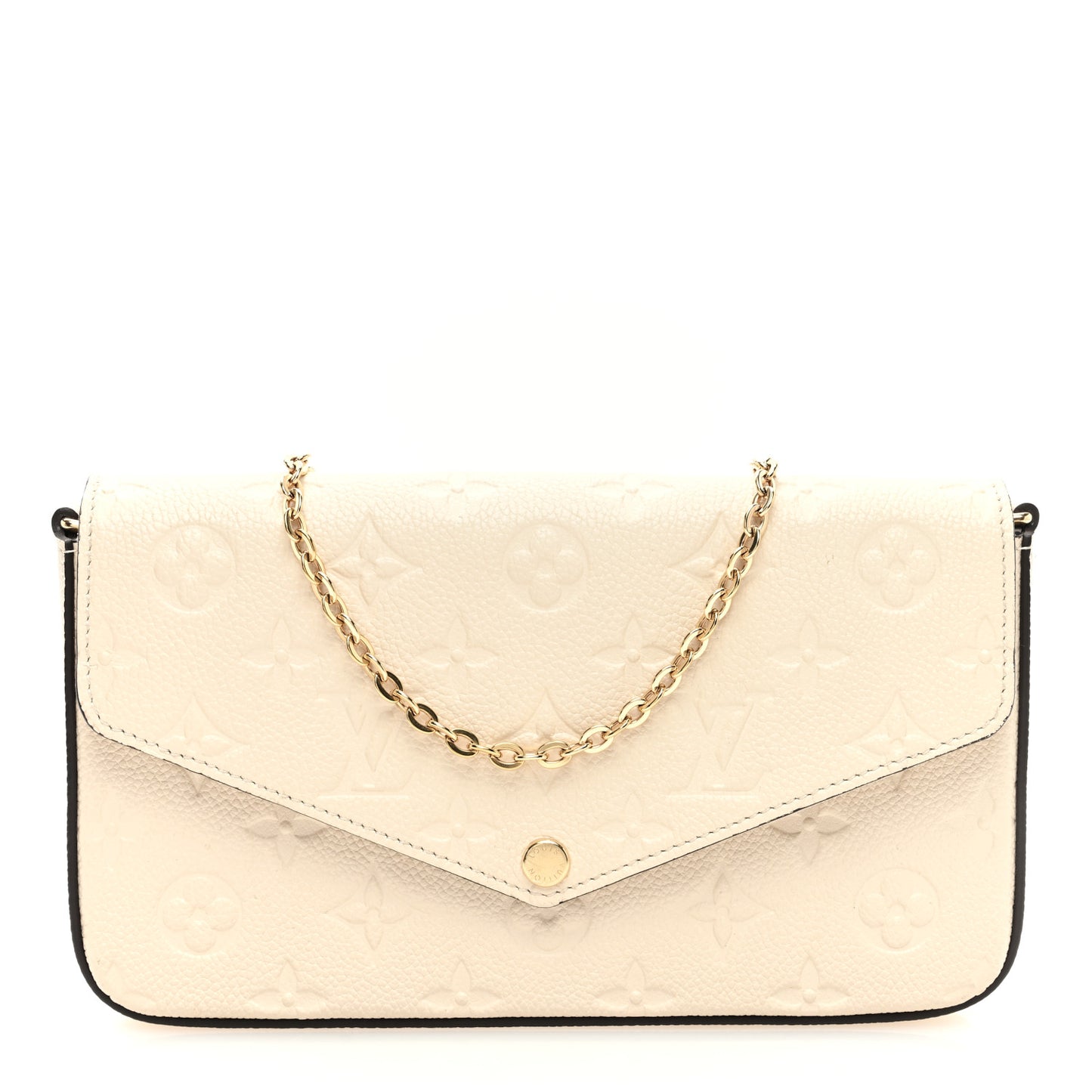 Empreinte Pochette Felicie Chain Wallet Cream