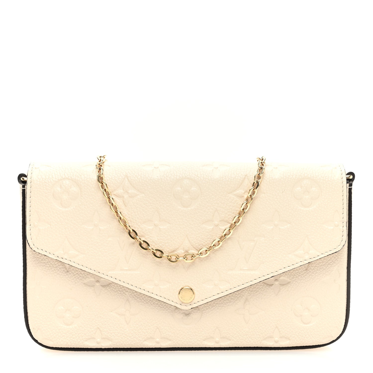 Louis Vuitton Empreinte Pochette Felicie Chain Wallet Cream 1 of 10