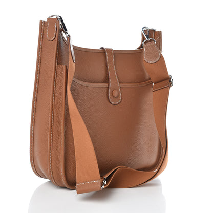Hermes Taurillon Clemence Evelyne III GM Gold 3 of 10