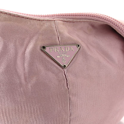 Prada Satin Saffiano Hobo Bag Pink 7 of 9