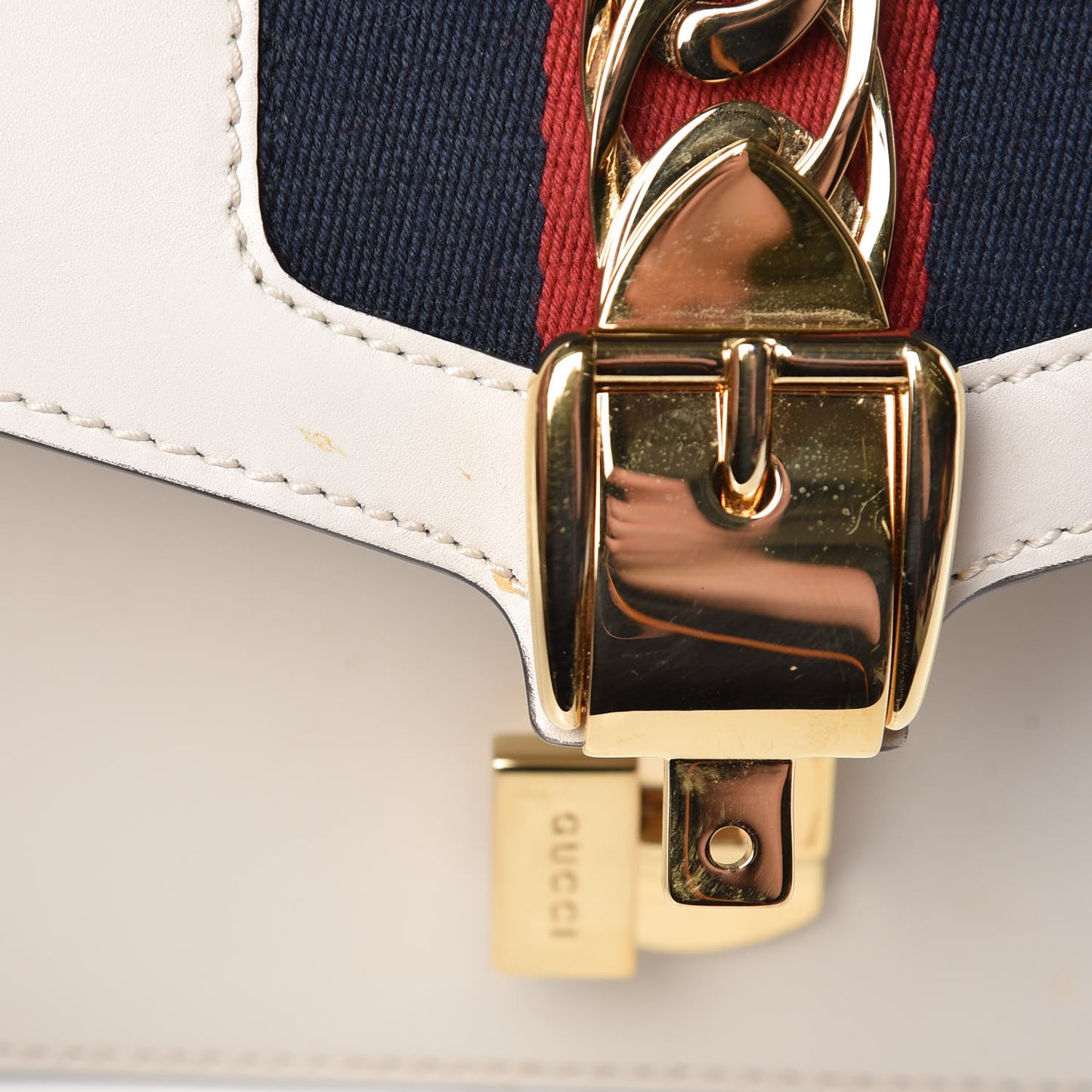 Calfskin Small Sylvie Shoulder Bag White