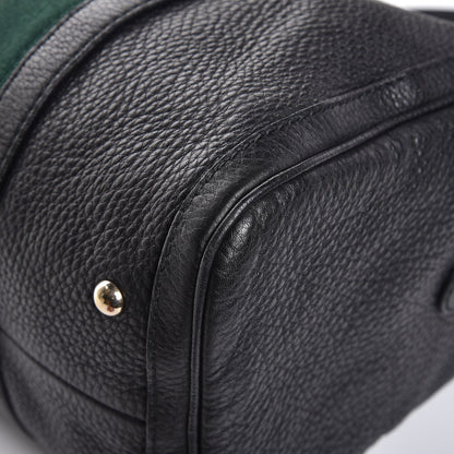 Gucci Calfskin Vintage Web Medium Boston Black 13 of 15