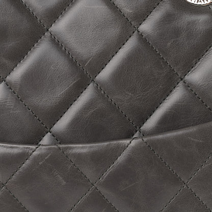 Chanel Glazed Calfskin Quilted Large CC Delivery Tote Grey 14 of 15