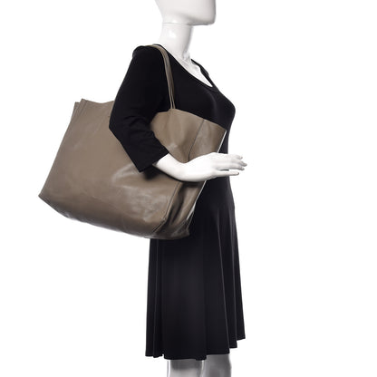 Celine Lambskin Horizontal Cabas Grey 2 of 13