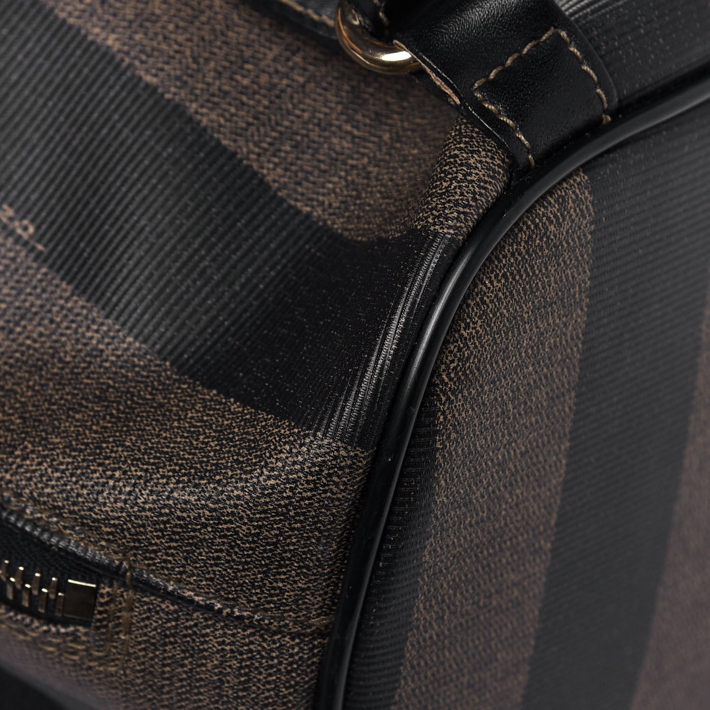 Coated Canvas Pequin Drawstring Backpack Tobacco