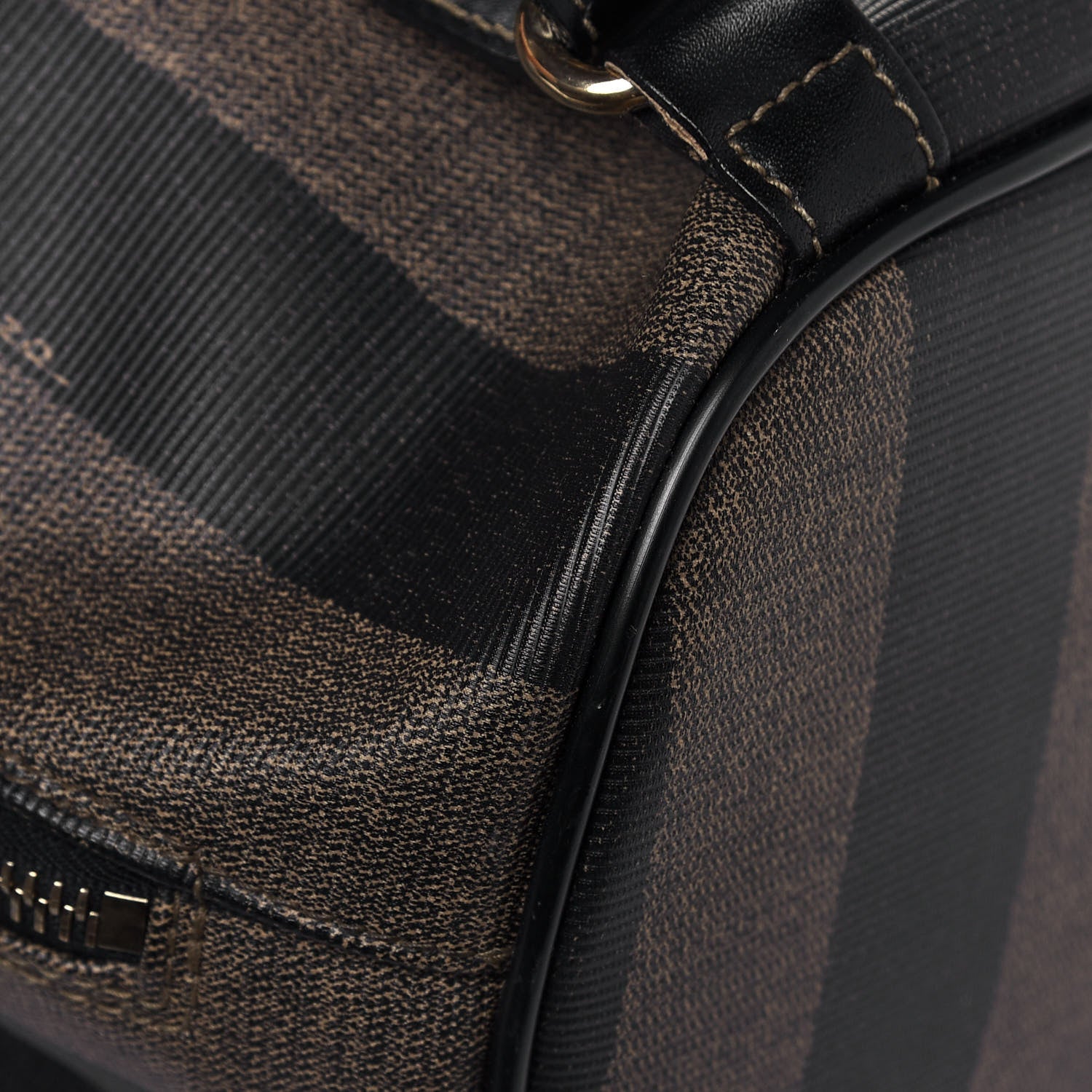 Fendi Coated Canvas Pequin Drawstring Backpack Tobacco 10 of 15