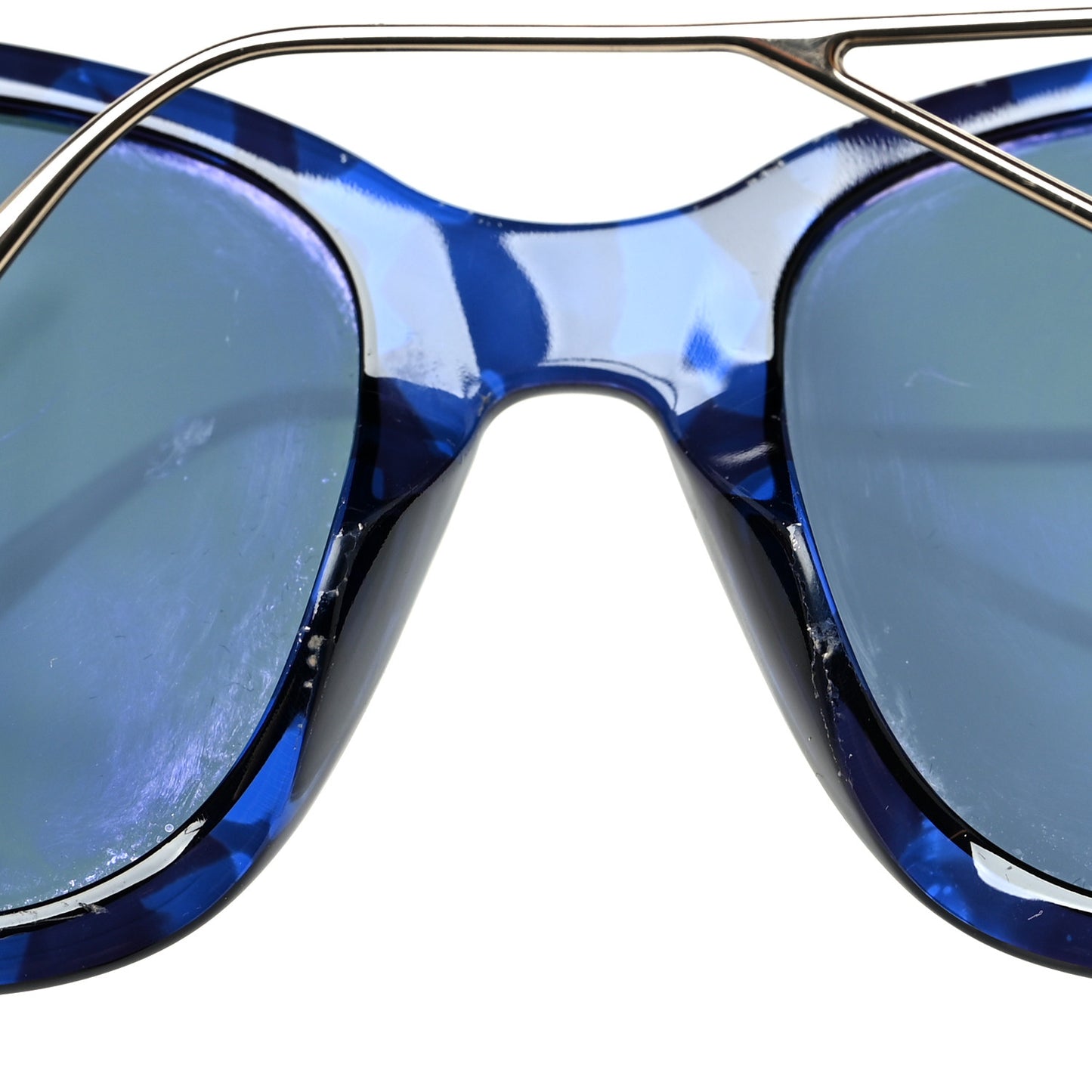 Acetate Rectangular 30 Montaigne 1 Sunglasses Blue