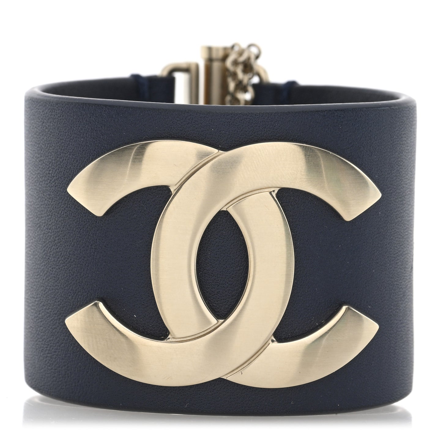 Calfskin CC Wide Cuff S Navy