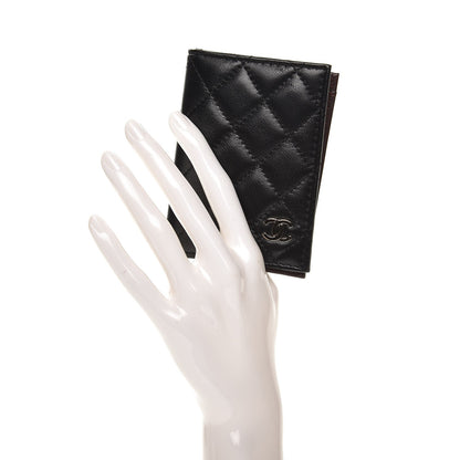 Chanel Lambskin Quilted Card Holder Wallet Black 2 of 7