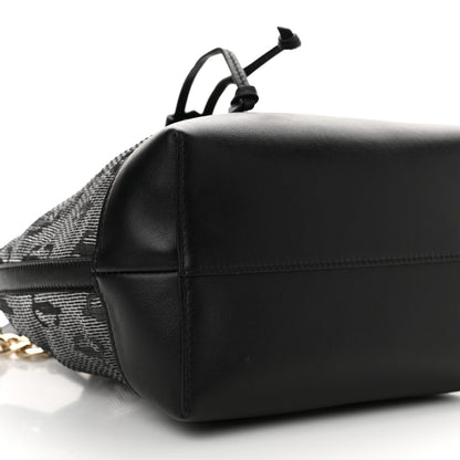 Jimmy Choo Calfskin Mesh JC Logo Juno Bucket Bag Black 8 of 10