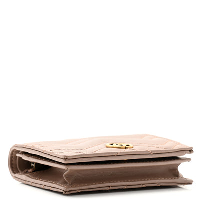 Gucci Calfskin Matelasse GG Marmont Card Case Wallet Porcelain Rose 4 of 8