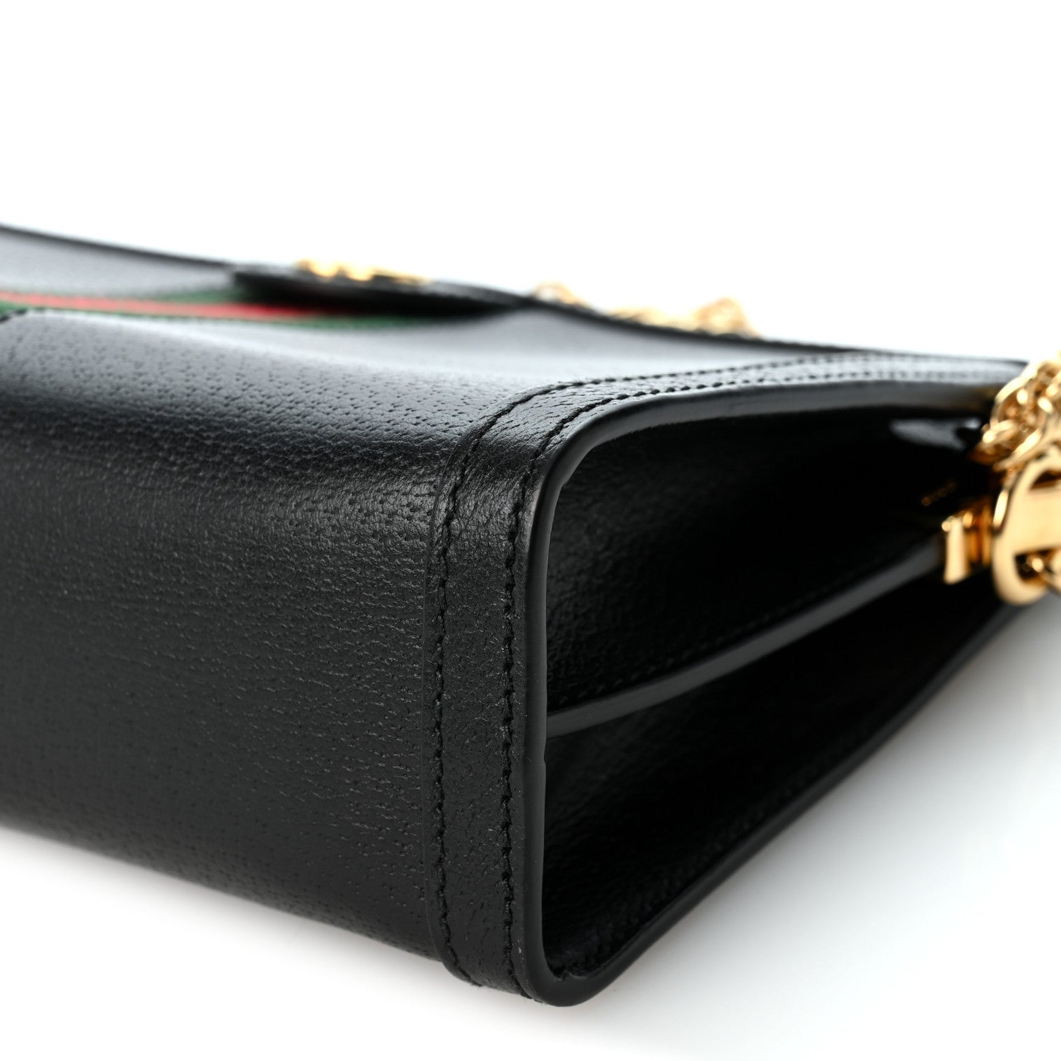 Gucci Calfskin GG Web Small Ophidia Chain Shoulder Bag Black 10 of 10