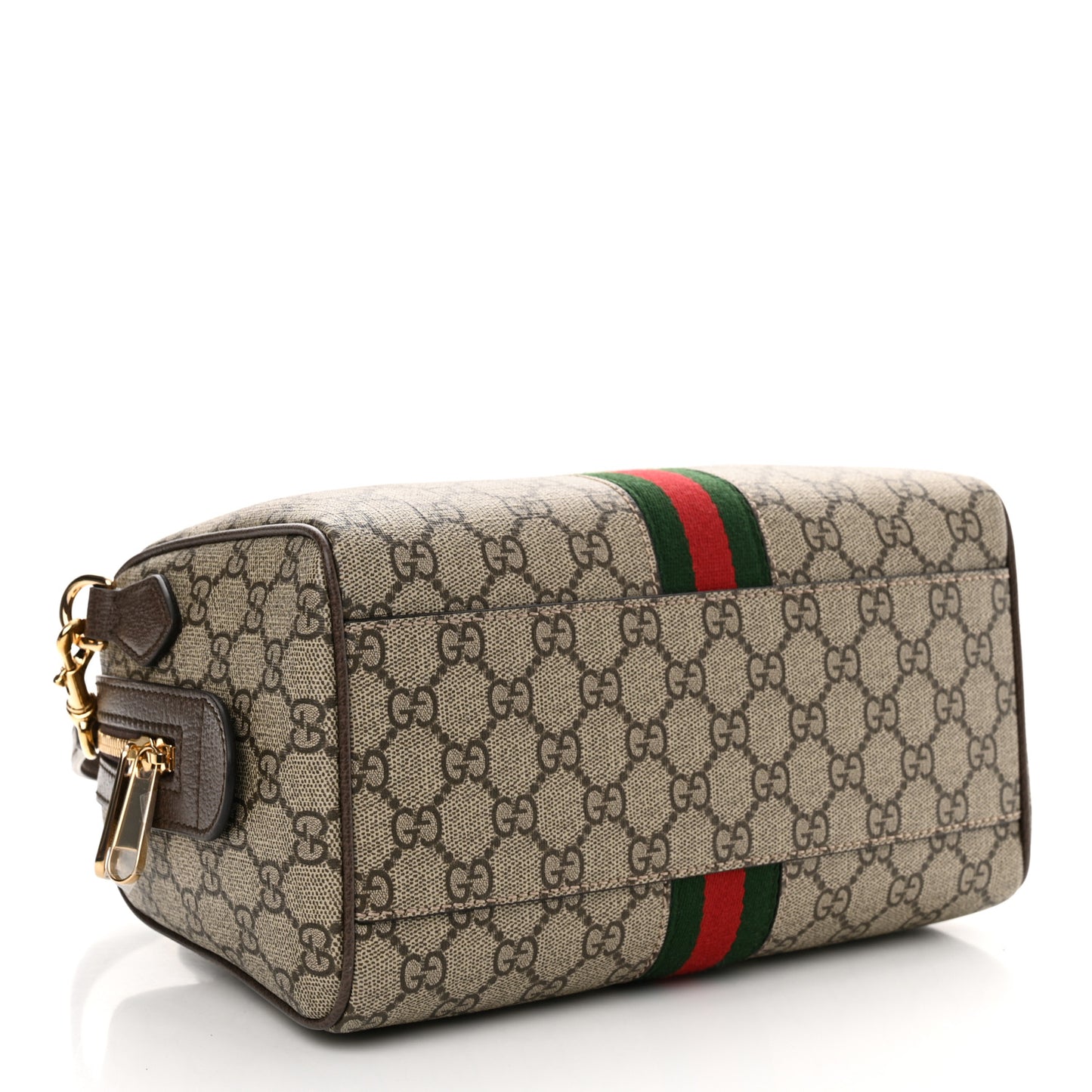 GG Supreme Monogram Web Small Ophidia Top Handle Bag Beige Ebony