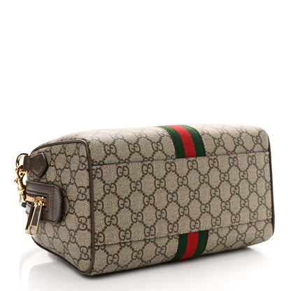 Gucci GG Supreme Monogram Web Small Ophidia Top Handle Bag Beige Ebony 4 of 10