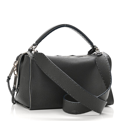 Fendi Cuoio Romano Selleria Lei Boston Tote Asfalto 2 of 11